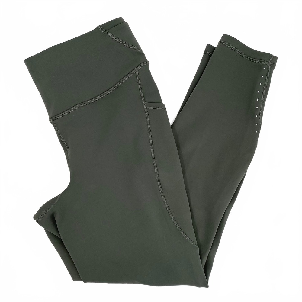 Lululemon Green Leggings | Nylon Ankle, Women’s Regular Size 8